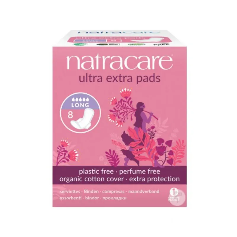 Natracare SERVIETTE ULTRA EXTRA LONG 8 U
