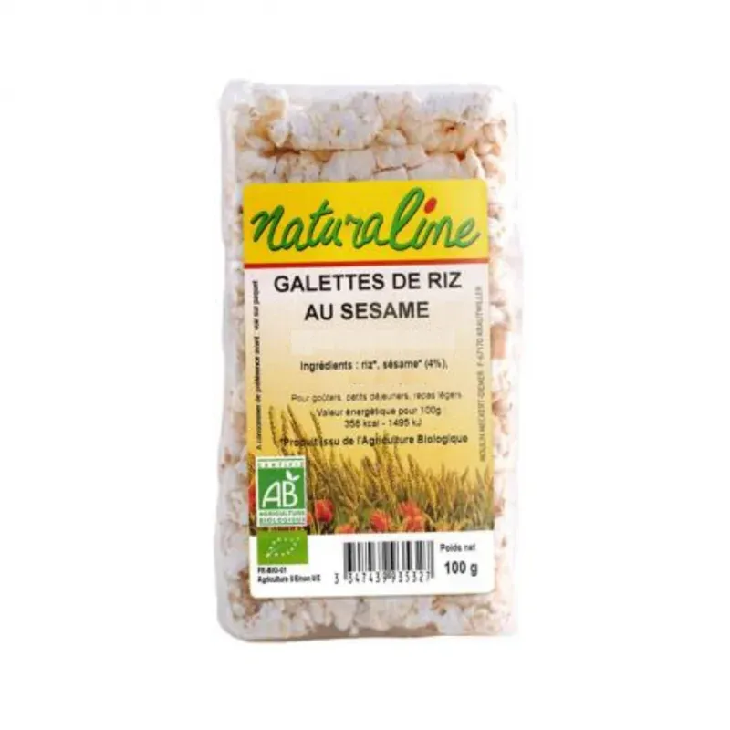 NATURALINE GALETTES DE RIZ SESAME 100G