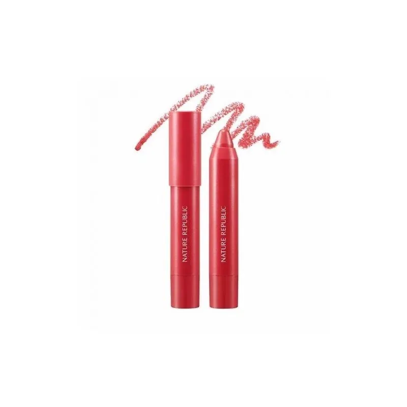 NATURE REPUBLIC BY FLOWER ECO CRAYON LIP VELVET 02 PINK BREEZE