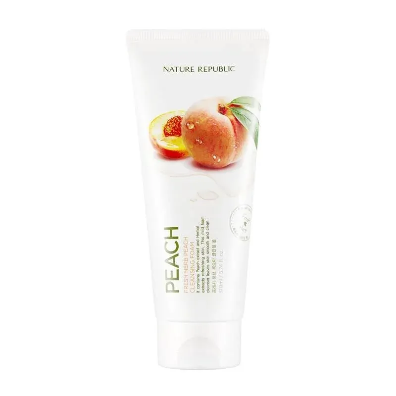 Nature Republic FRESH HERB PEACH CLEANSING FOAM 170ml                               