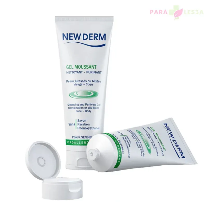 NewDerm Gel Moussant Purifiant 250ml                                                  