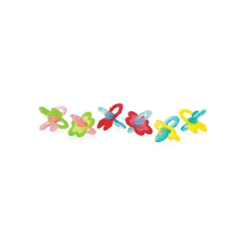 NUBY Anneau de dentition 100% Silicone forme sucette +0mois - ID6826