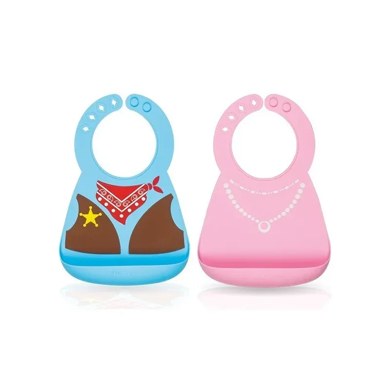 NUBY Bavoir en silicone 3D décor habits-3m+ ID4425