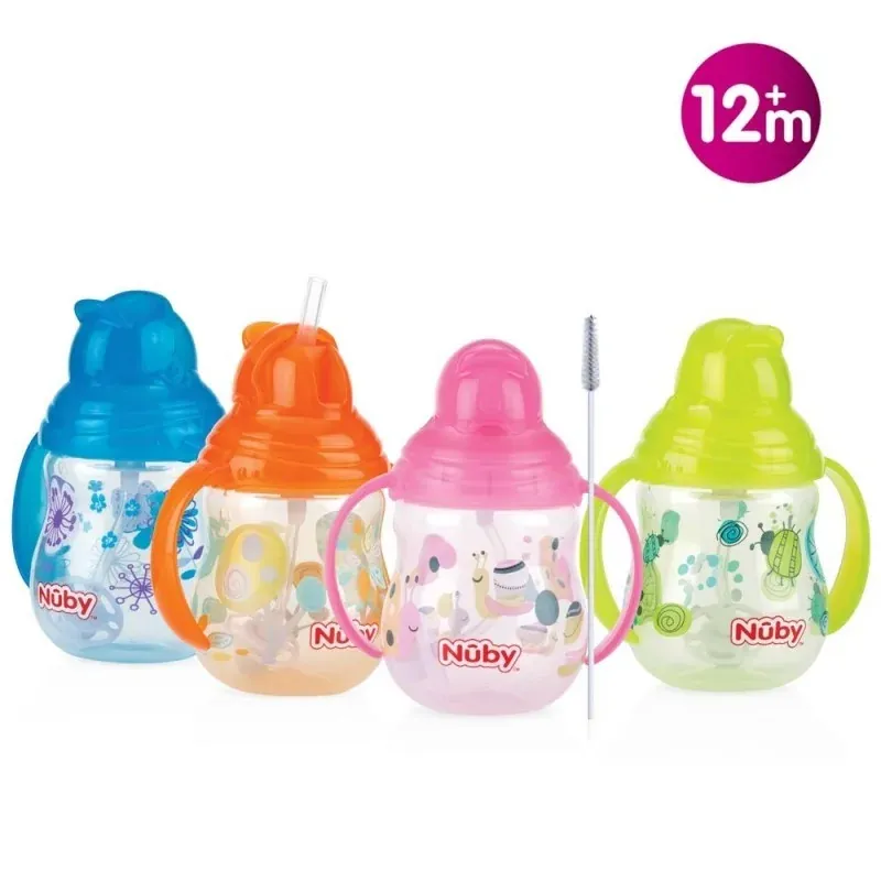 NUBY Gobelet anti-fuite Designer Series imprimé en PP 270ml +12mois -ID10324AQUA