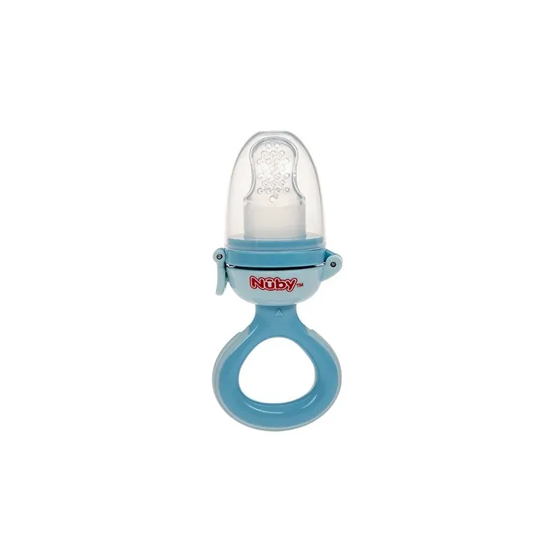 Nuby Grignoteur en silicone - bleu - 6 mois +
