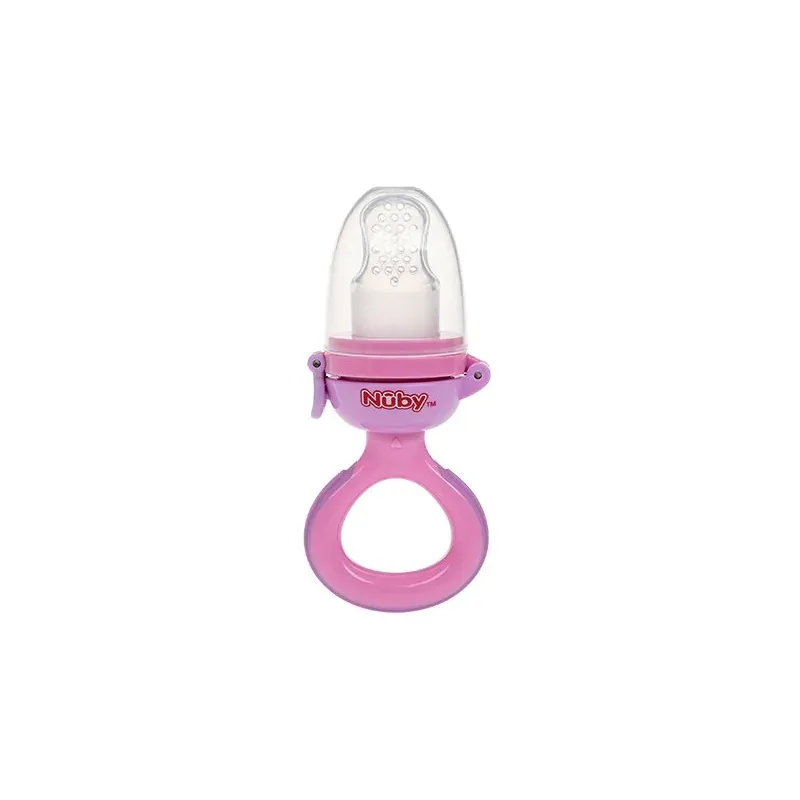 Nuby Grignoteur en silicone - rose - 6 mois +