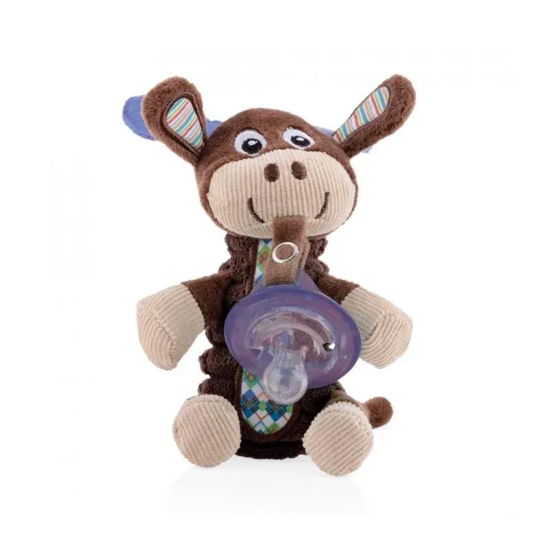Nuby Peluche Avec Sucettes Symétrique Naturel Flex +0 Mois ID5853