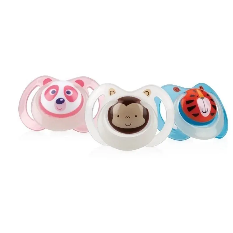 NUBY Sucette en silicone phosphorescente Ovale classique avec picots de massage 6-18mois ID5877MSFN
