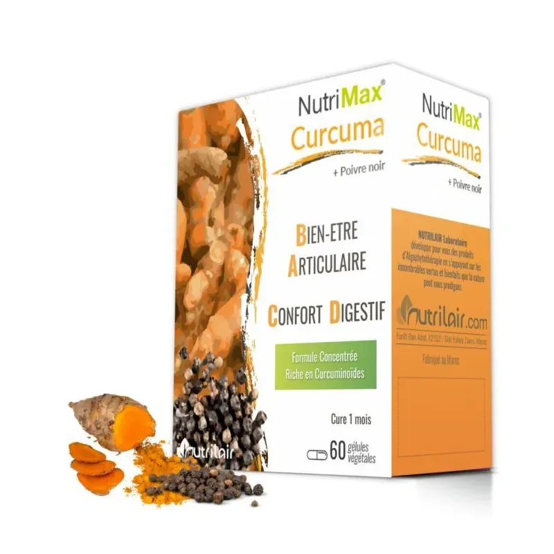 Nutrimax Curcuma + Poivre Noir 60 Gelules