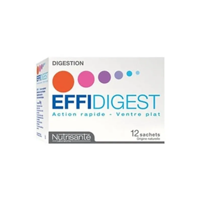 NUTRISANTE EFFIDIGEST VENTRE PLAT 12 SACHETS Action Rapide
