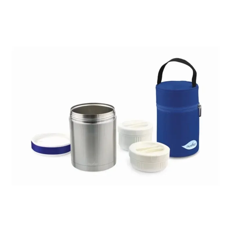 NUVITA BOITE THERMIQUE ALIMENTAIRE EN ACIER INOXYDABLE 1000 ML AVEC SAC DE TRANSPORT - 1478 PRO