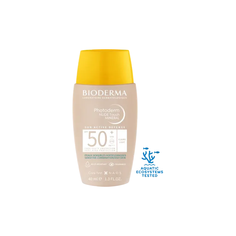 bioderma Photoderm NUDE Touch SPF 50+ Teinte tres claire