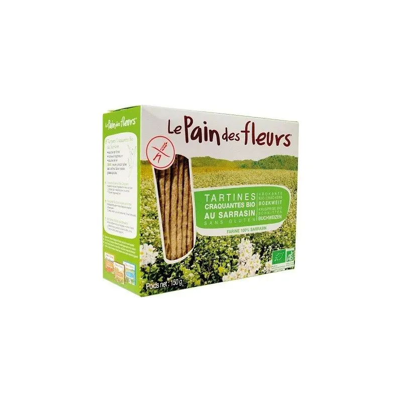 Le Pain des Fleurs Tartines Craquantes Sarrasin sans Gluten 150G