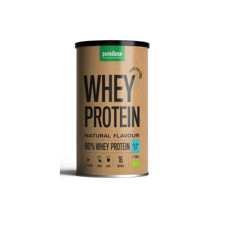 PURASANA WHEY PROTEINE PETIT LAIT NATUREL 80% 400G