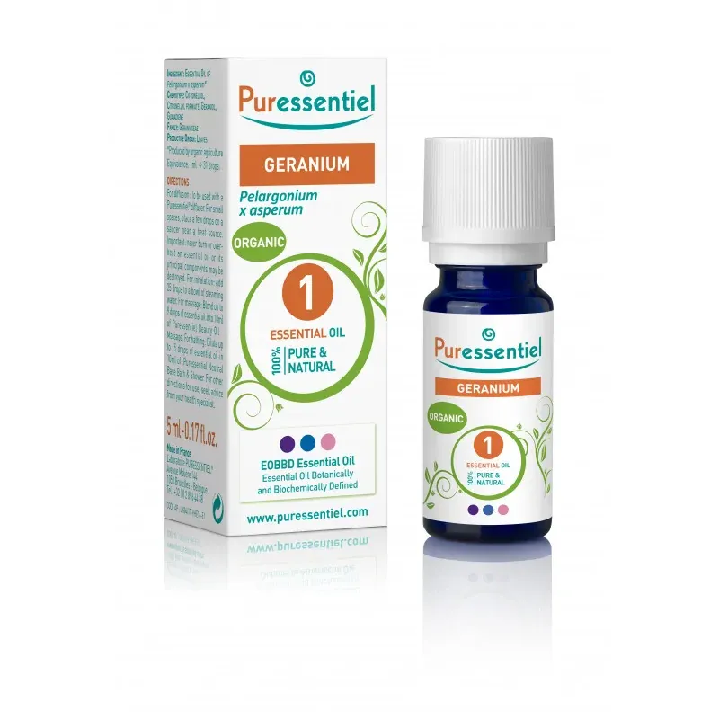 PURESSENTIEL HUILE ESSENTIELLE GERANIUM BIO 5ML