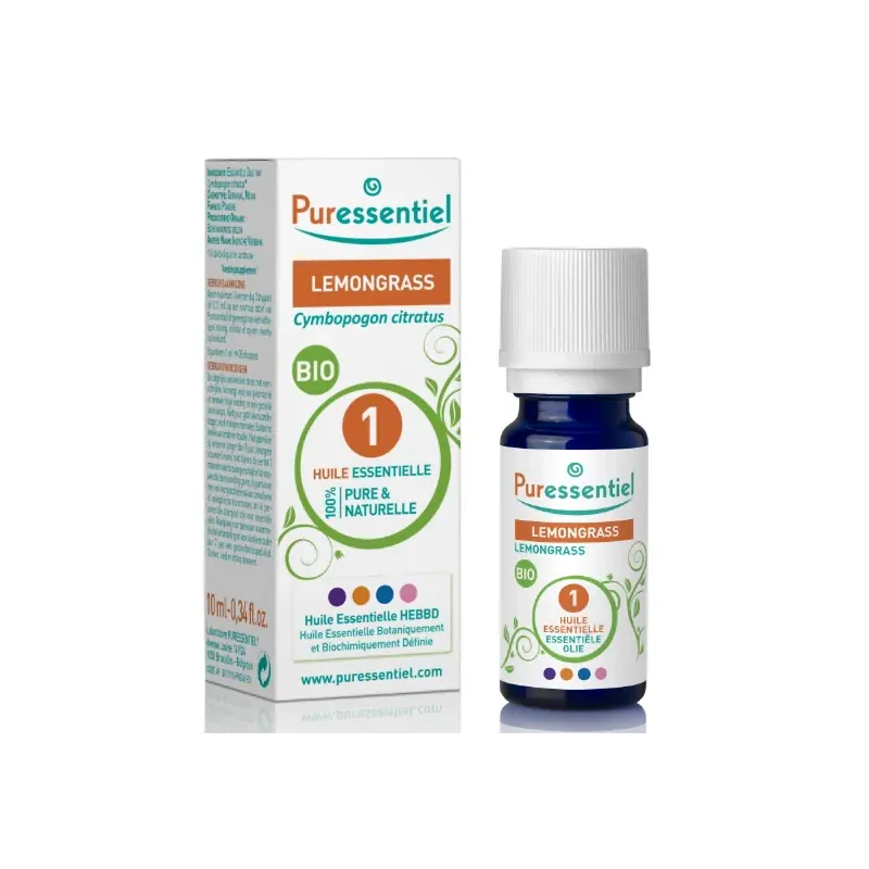 PURESSENTIEL HUILE ESSENTIELLE LEMONGRASS BIO - 10 ML