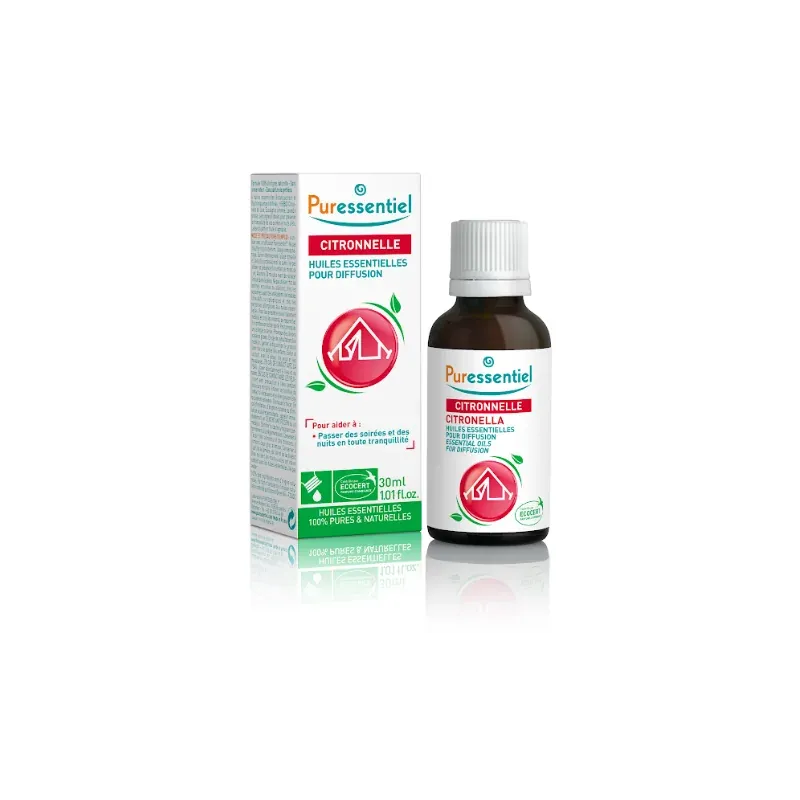 Puressentiel Huile essentielles pour diffusion citronnelle + 3 HE 30ml