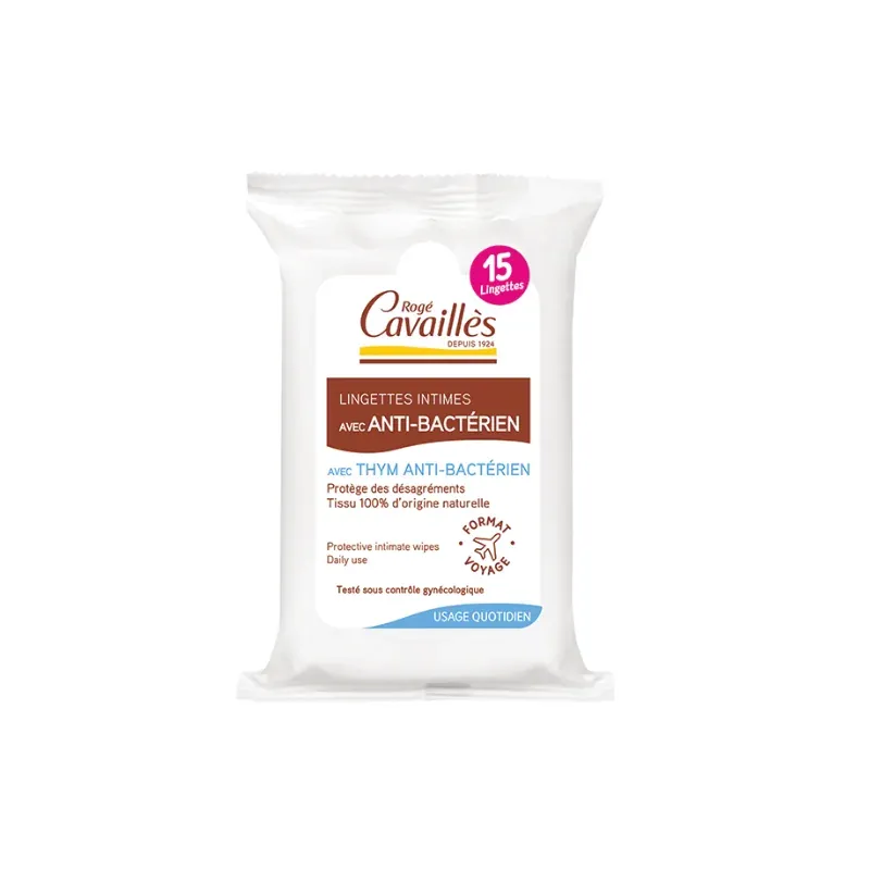 ROGÉ CAVAILLÈS LINGETTES ANTIBACTERIEN 15 U