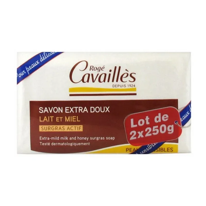 ROGÉ CAVAILLÈS SAVON PARFUME LAIT ET MIEL 250G X2