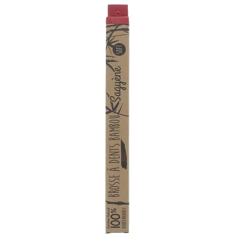 SAGYENE BROSSE À DENTS BAMBOU ROUGE