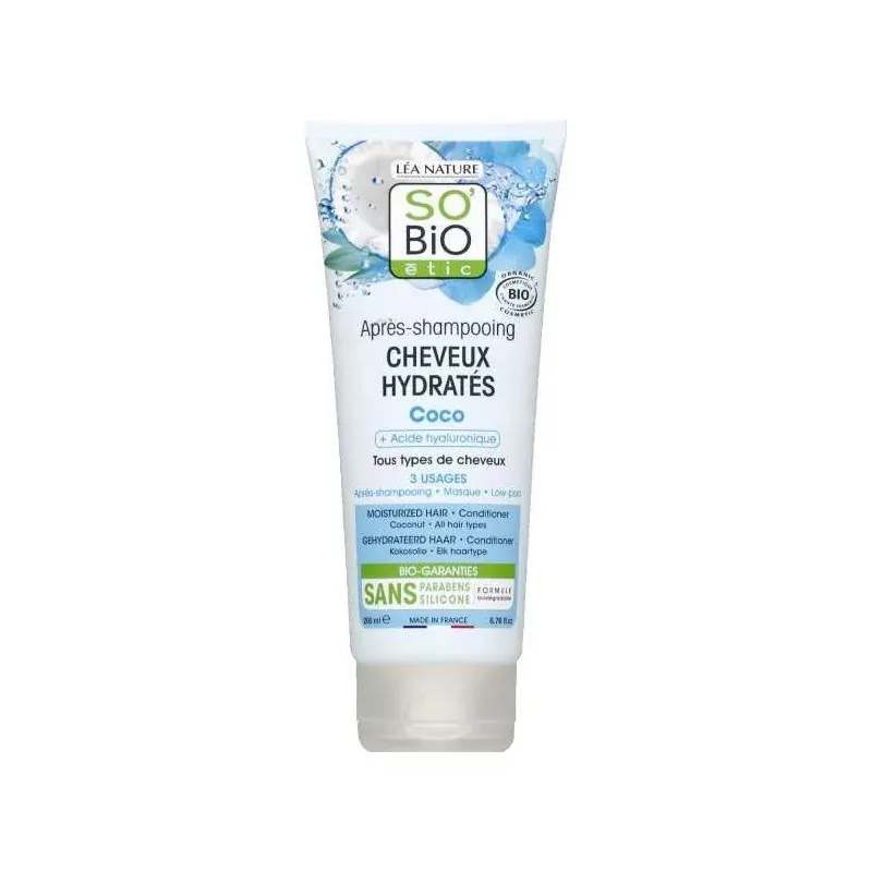So Bio Après-Shampooing Cheveux Hydratés Coco & Acide Hyaluronique 200ml