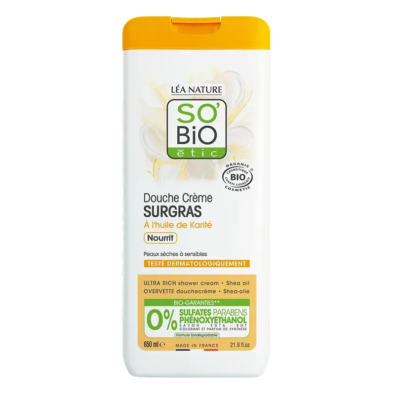 So Bio DOUCHE CRÈME SURGRAS À L'HUILE DE KARITÉ 650ml
