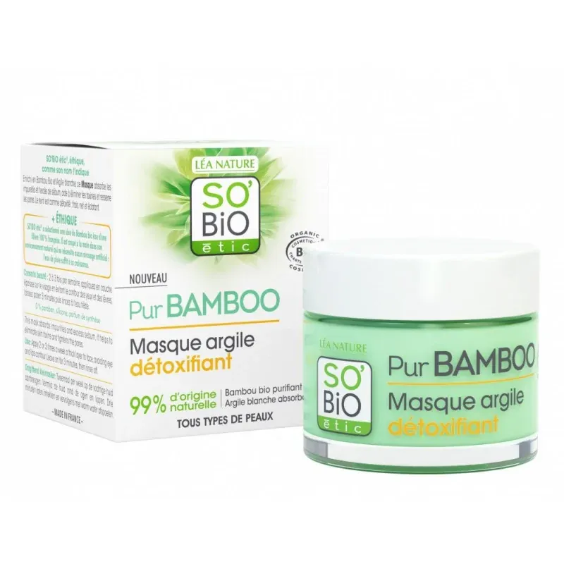 SO BIO MASQUE ARGILE DETOXIFIANT BAMBOO 50 ML