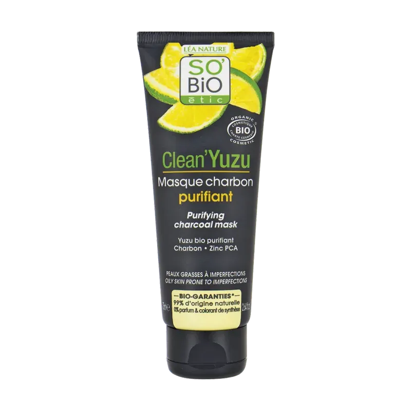 So Bio Yuzu Masque Charbon Purifiant 75Ml