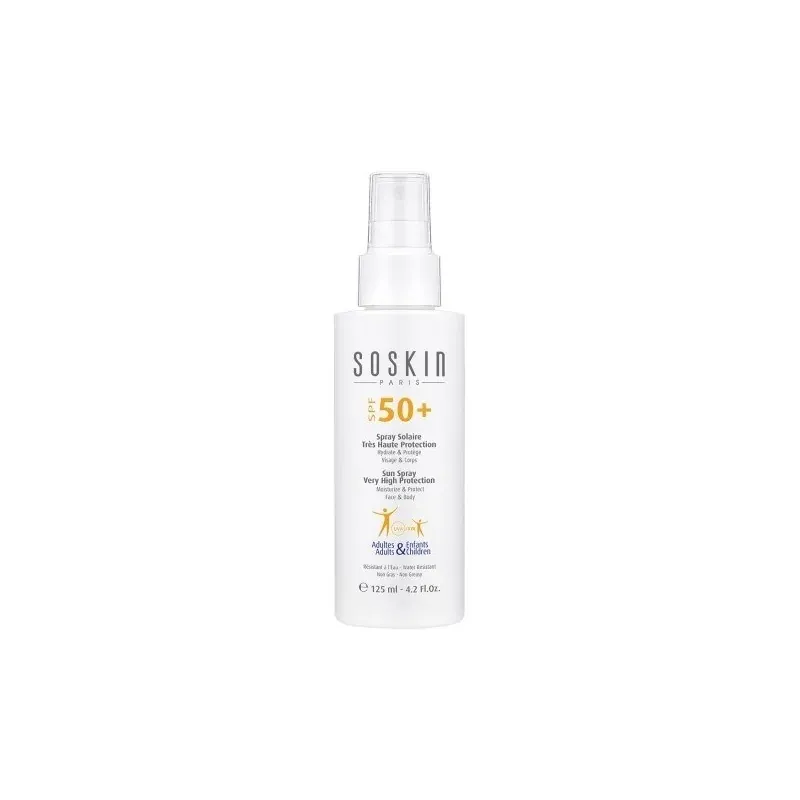 Soskin spray solaire très haute protection spf50+