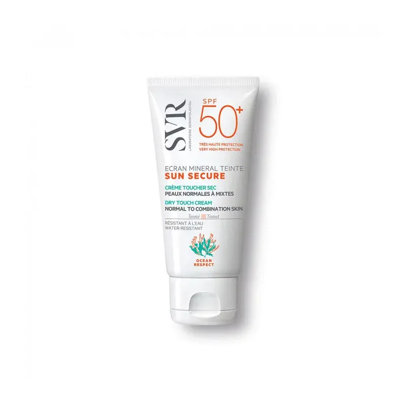 SVR 50+ SUN SECURE ÉCRAN MINÉRAL TEINTÉ 50ml Peaux Intolérantes normales a mixtes