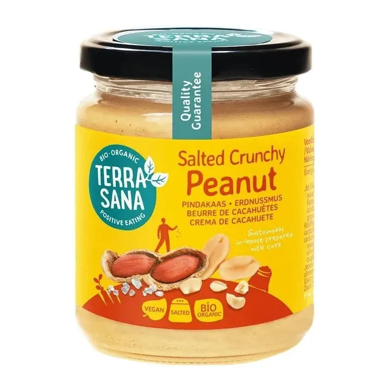TERRASANA Beurre de cacahuète crunchy Bio, 250g