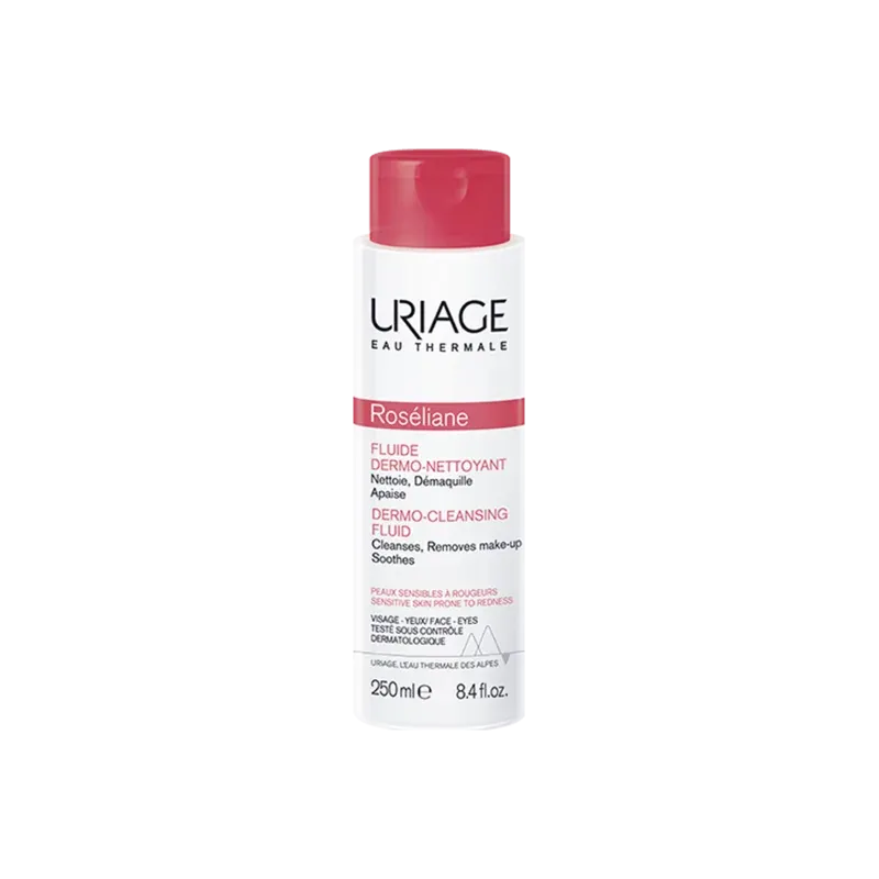 URIAGE ROSELIANE FLUIDE DERMO-NETTOYANT APAISANT 250ml Nettoie - Démaquille - Apaise                    
