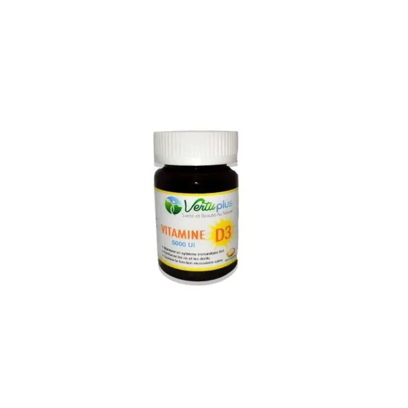 Vertu plus Vitamine D3 50 Capsules