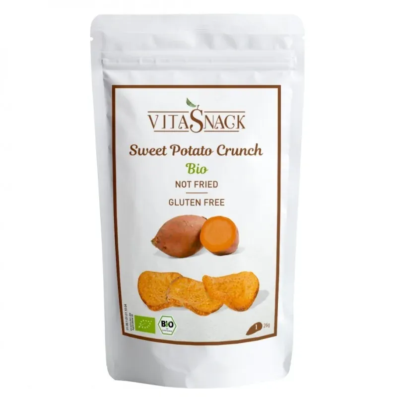 Vitasnack Croustillant de patate douce bio sans gluten, sel ni sucre