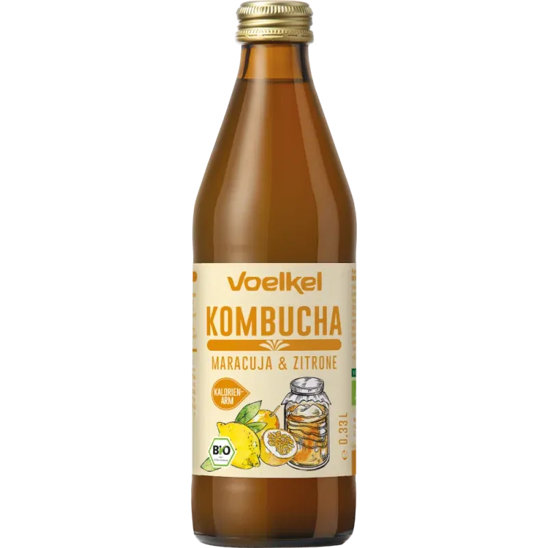 VOELKEL KOMBUCHA FRUIT DE LA PASSION CITRON 33CL
