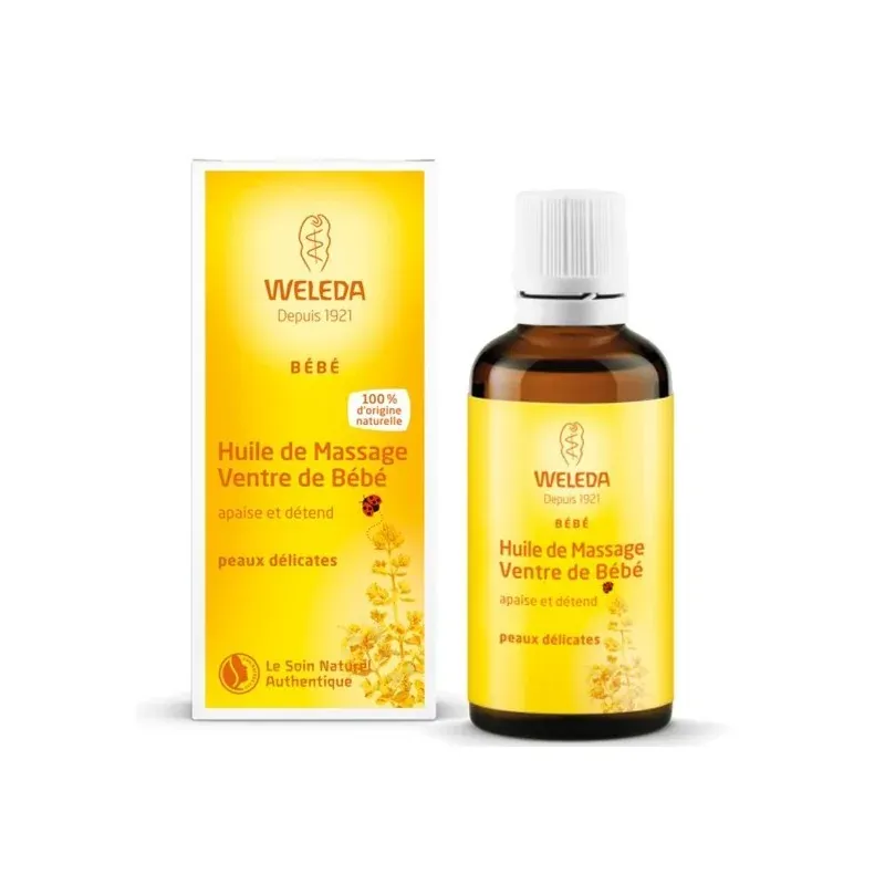 Weleda Huile de Massage Ventre de Bébé bio 50ml