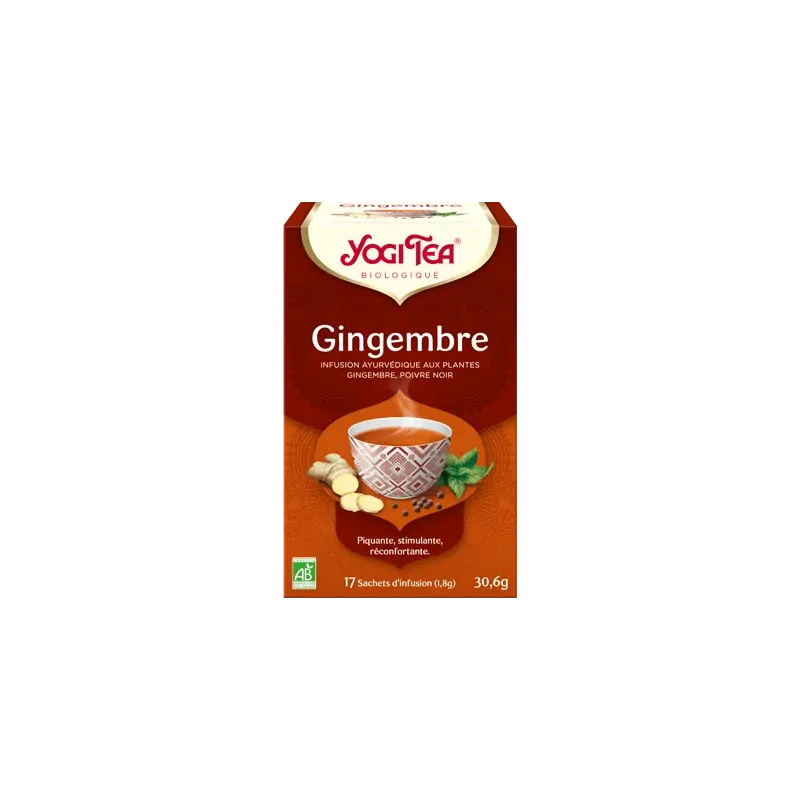 YOGI TEA Gingembre 17x 2g (Gingembre, citronnelle, menthe poivrée, poivre noir)