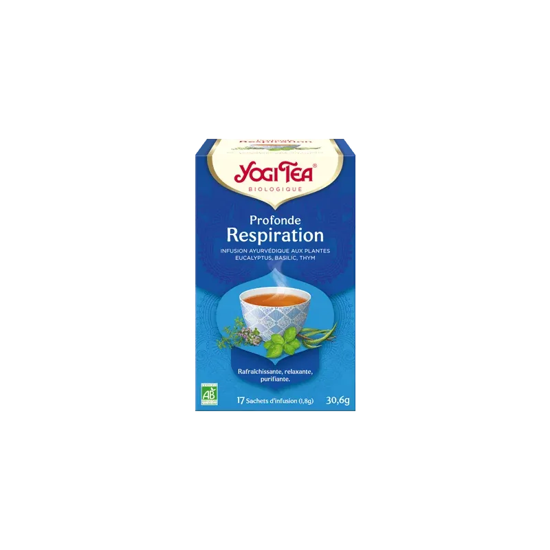 YOGI TEA Profonde Respiration 17x2g (Eucalyptus, réglisse, gingempbre, basilic, cardamome, cannelle)